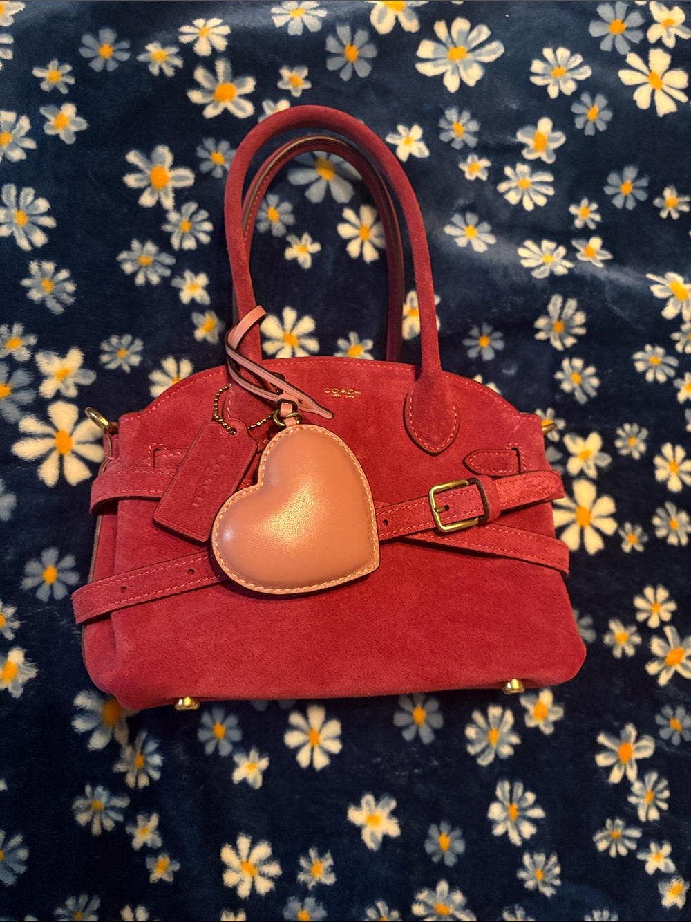 Coach Empire 21 with Coach Heart Puffy Bag Charm